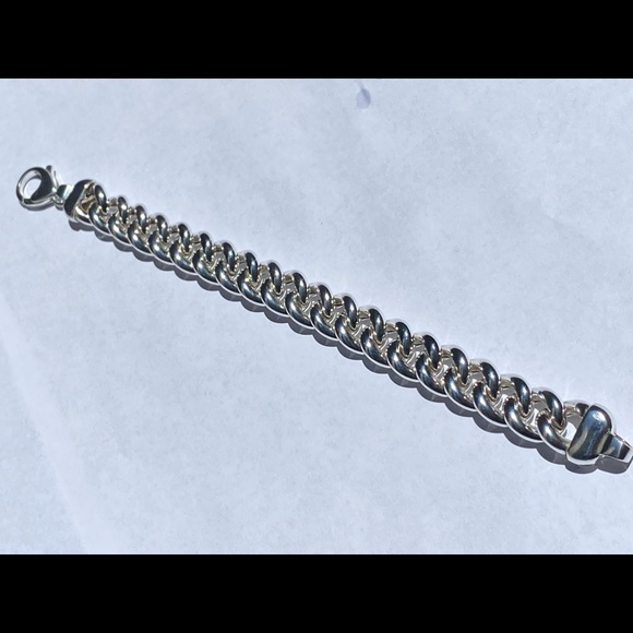 Arte d'Argento 925 sterling silver bold curb link bracelet⛓ - Picture 13 of 17